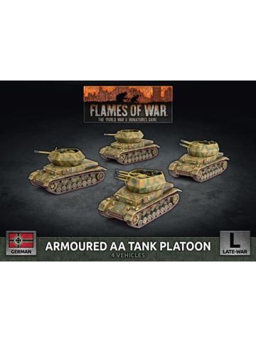 Flames of War GBX166 Armored AA Tank Platoon (4 Vehicles) Gaming Miniatures