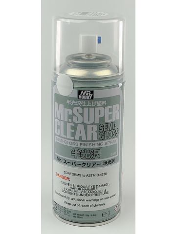 GSI Creos Mr. Hobby B516 Mr. Super Clear Semi-Gloss 170 ml Spray Can
