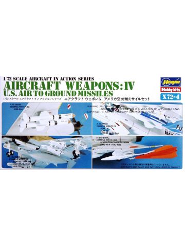 Hasegawa 35004 US Aircraft Weapons IV 1/72 Scale US Air to Ground Missiles