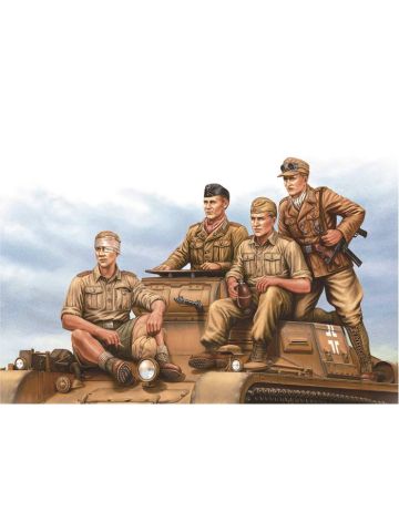 HobbyBoss 84409 German Tropical Panzer Crew 1/35 Scale Model Figures Kit