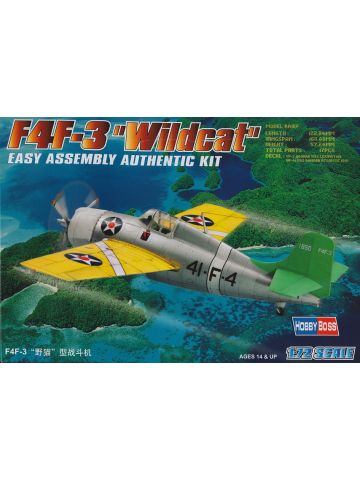 HobbyBoss 80219 Grumman F4F-3 Wildcat 1/72 Scale Plastic Model Kit