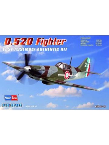 HobbyBoss 80237 Dewoitine D.520 1/72 Scale Plastic Model Kit