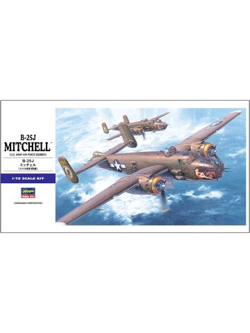 Hasegawa 00546 North American Aviation B-25J Mitchell USAAF 1/72 Scale Plastic Model Kit