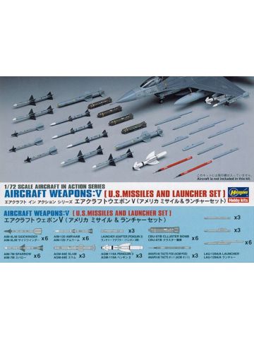 Hasegawa 35009 Aircraft Weapons V: US Missiles & Launchers for 1/72 Scale Models