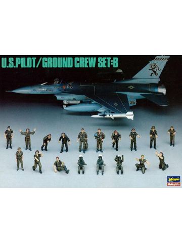 Hasegawa 36005 US Pilot & Ground Crew Set 1/48 Scale Model Kit