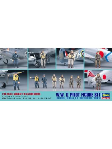 Hasegawa 36107 WWII Pilot Set 1/48 Scale Plastic Model Figures