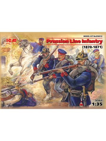 ICM 35012 Prussian Line Infantry (1870-1871) 1/35 Scale Model Figures Kit