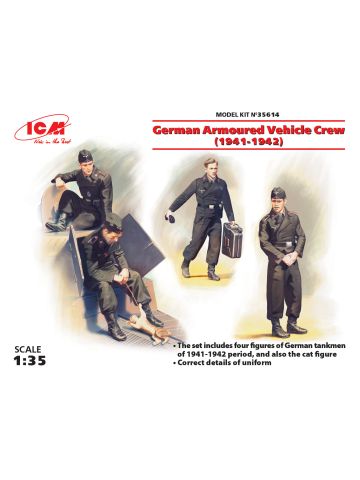 ICM 35614 German Armoured Vehicle Crew (1941-1942) 1/35 Scale Plastic Model Kit