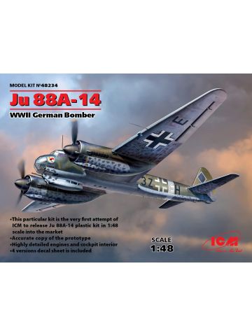 ICM 48234 Junkers Ju88A-14 1/48 Scale Plastic Model Kit