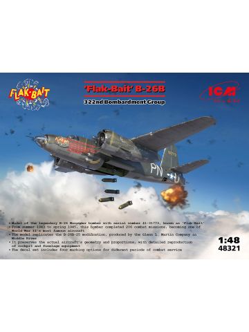 ICM 48321 Martin B-26B Marauder 'Flak Bait' 1/48 Scale Plastic Model Kit