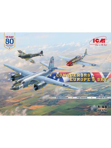 ICM 48324 B-26, P-51 & Spitfire 'Conquerors of Europe's Sky' 1/48 Scale Kits