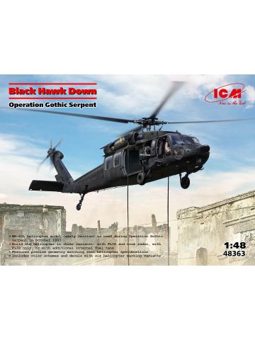 ICM 48363 MH-60L Operation Gothic Serpent 'Black Hawk Down' 1/48 Scale Model Kit