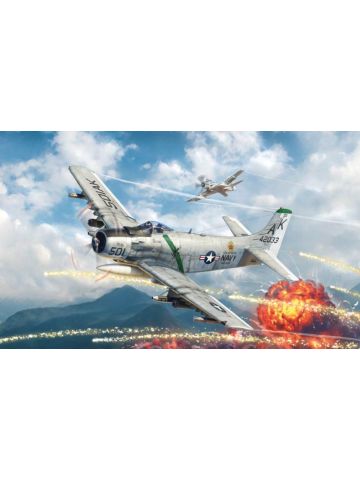 Italeri 2788 A-1H Skyraider 1/48 Scale Model Kit with 4 Different Markings