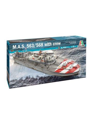 Italeri 5626 WWII Italian M.A.S. 563/568 with Crew Figures 1/35 Scale Model Kit