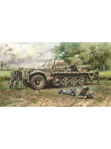 Italeri 6561 Sd.Kfz.10 Demag D7 with German Paratroops 1/35 Scale Model Kit