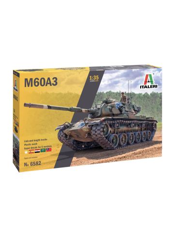 Italeri 6582 M60A3 Main Battle Tank 1/35 Scale Model Kit Decals for 5 Versions