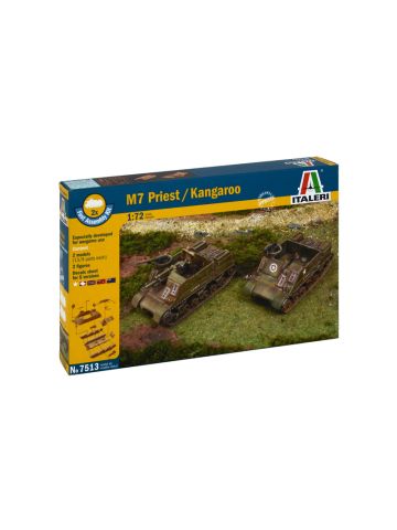 Italeri 7513 M7 Priest & Kangaroo APC Set of Two 1/72 Scale Plastic Model Kits