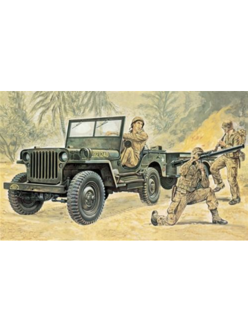 Italeri 314 Willys MB Jeep with Trailer 1/35 Scale Plastic Model Kit