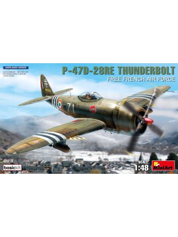 MiniArt 48015 P-47D-28RE Thunderbolt with French Markings 1/48 Scale Model Kit