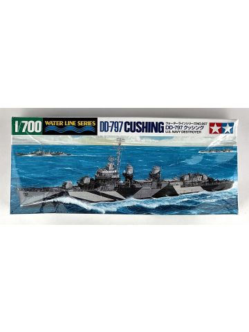 Tamiya 31907 US Destroyer Cushing DD-797 1/700 Scale Model Kit Crushed Box