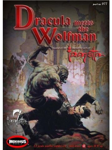 Moebius 977 Frank Frazetta Dracula Meets the Wolfman 1/8 Scale Plastic Model Kit