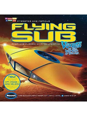 Moebius 817 'Voyage to the Bottom of the Sea' Flying Sub 1/32 Scale Model Kit