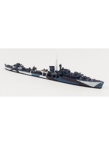 Neptun T1163 British Destroyer J-K-N Class Camouflaged 1940 1/1250 Scale Model
