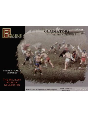 Pegasus 7100 Gladiators 1st Century 1/72 Scale Figures