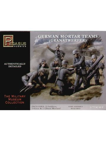 Pegasus 7204 German Mortar Teams 1/72 Scale Plastic Model Figures