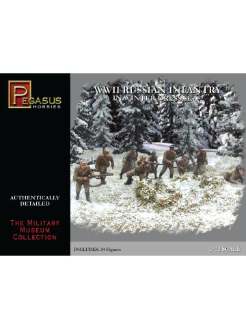 Pegasus 7272 Russian Infantry Winter Dress Set #2 1/72 Scale Model Figures