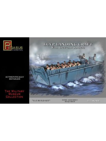 Pegasus 7650 US Navy WWII LCVP Landing Craft 1/72 Scale Plastic Model Kit