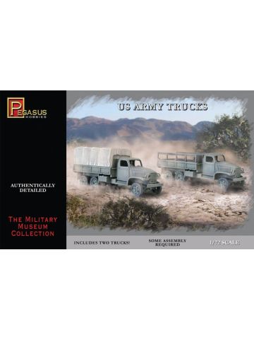 Pegasus 7651 WWII US Army Trucks & Driver Figures Set of Two 1/72 Scale Kits