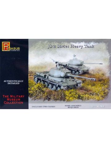 Pegasus 7669 WWII Soviet JS-2 Heavy Tank Set of Two 1/72 Scale Model Kits
