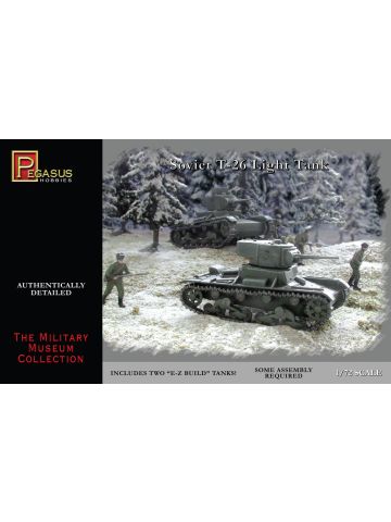 Pegasus 7671 WWII Soviet T-26 Tanks 1/72 Scale Plastic Model Kit