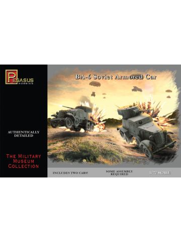 Pegasus 7672 WWII Soviet BA-6 Armored Cars 1/72 Scale Plastic Model Kit