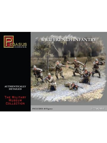 Pegasus 7306 WWII French Infantry 1940 1/72 Scale Plastic Model Figures