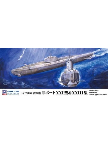 Pit-Road W223 German U-Boat Type XXI & XXIII 1/700 Scale Plastic Model Kit