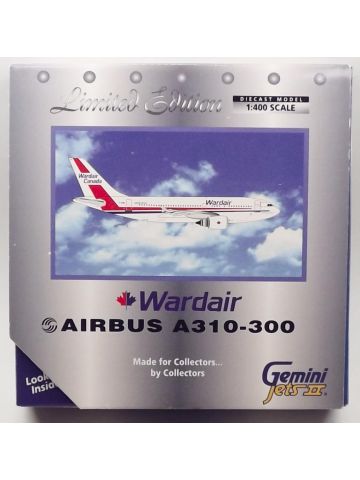 GeminiJets GJWDA509 Wardair Canada A310-304ET 'C-GIWD' 1/400 Scale Model