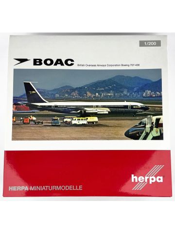 Herpa Wings 557139 BOAC Boeing 707-400 1/200 Scale Diecast Model