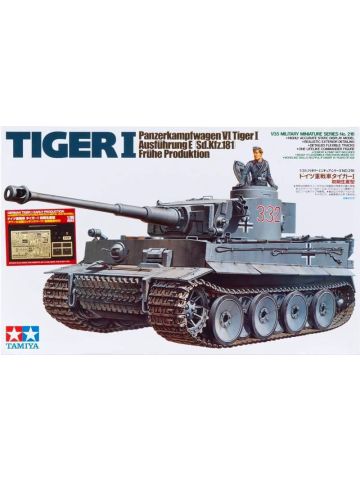 Tamiya 25142 Tiger I Early Production 1/35 Scale Kit with PE & Metal Barrel