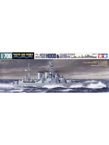 Tamiya 31806 British Battlecruiser Hood & E Class Destroyer 1/700 Scale Kits