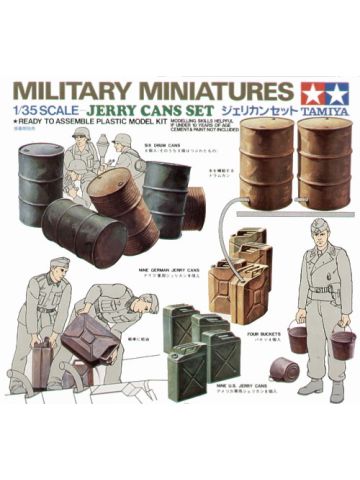 Tamiya 35026 Oil Drums & Jerry Cans 1/35 Scale Model Kit Diorama Accessory