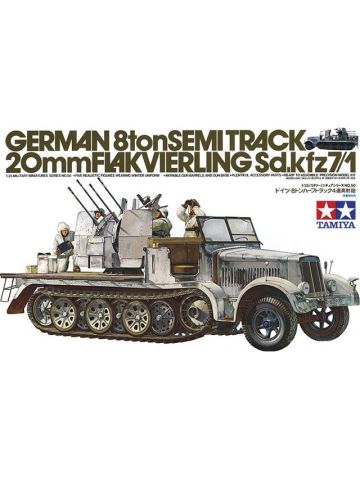 Tamiya 35050 Sd.Kfz.7/1 Halftrack & Quad 20 mm Flak 1/35 Scale Plastic Model Kit