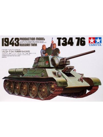 Tamiya 35059 World War II Soviet Army T-34/76 Mod. 1943 & Figures 1/35 Scale Kit