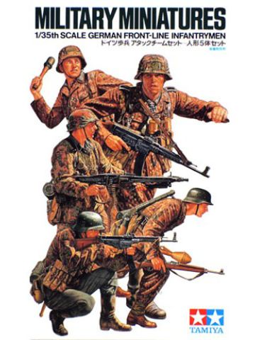 Tamiya 35196 WWII German Front Line Infantry 1/35 Scale Plastic Model Figures