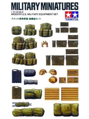 Tamiya 35266 Modern US Army Military Equipment Set 1/35 Scale Model Kit