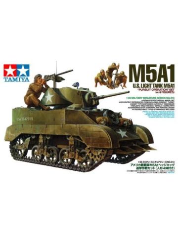 Tamiya 35313 WWII US Army M5A1 Light Tank 1/35 Scale Plastic Model Kit