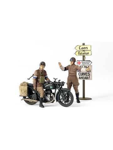 Tamiya 35316 WWII British BSA M20 Motorcycle with Rider & MP 1/35 Scale Model
