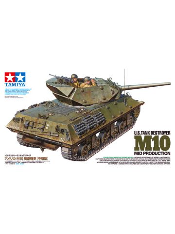 Tamiya 35350 M10 Tank Destroyer Mid Production & Crew 1/35 Scale Model Kit