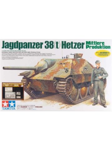 Tamiya 25156 Jagdpanzer 38 Mid-Production 1/35 Scale Model Kit with PE & Barrel